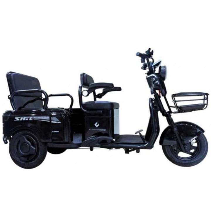 Електричний трицикл Corso SIG-10 L SL-025113 (1200W, 72V/24Ah LiFePO4) запас ходу 75 км.